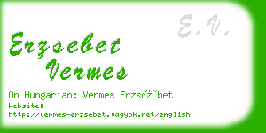 erzsebet vermes business card